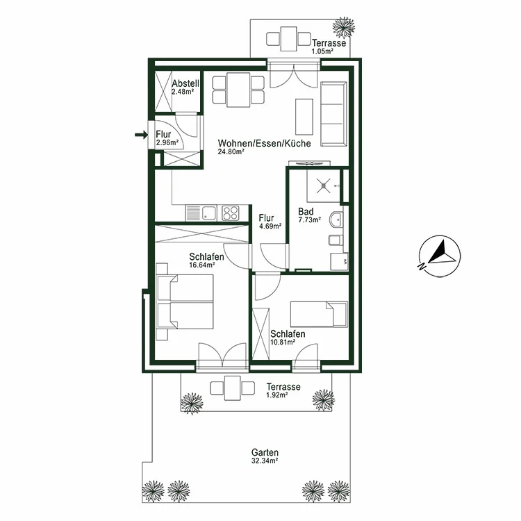 Grundriss Wohnung 01