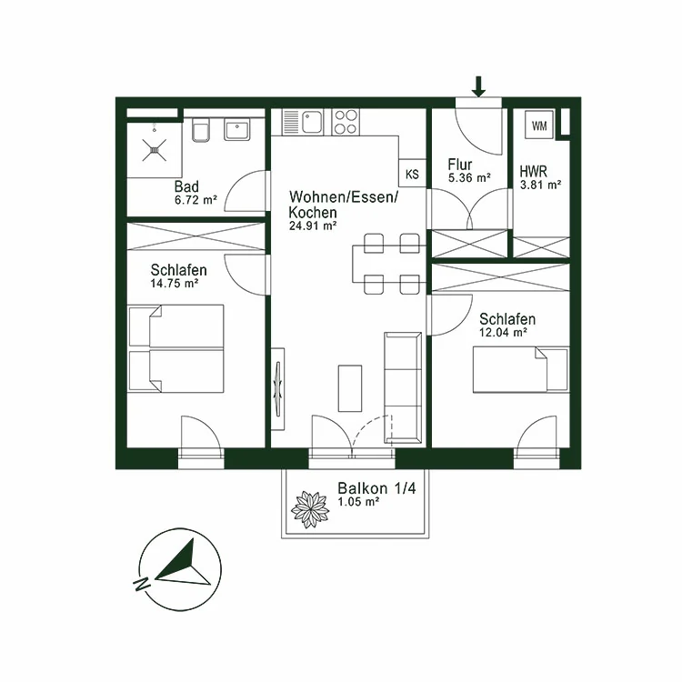 Grundriss Wohnung 08