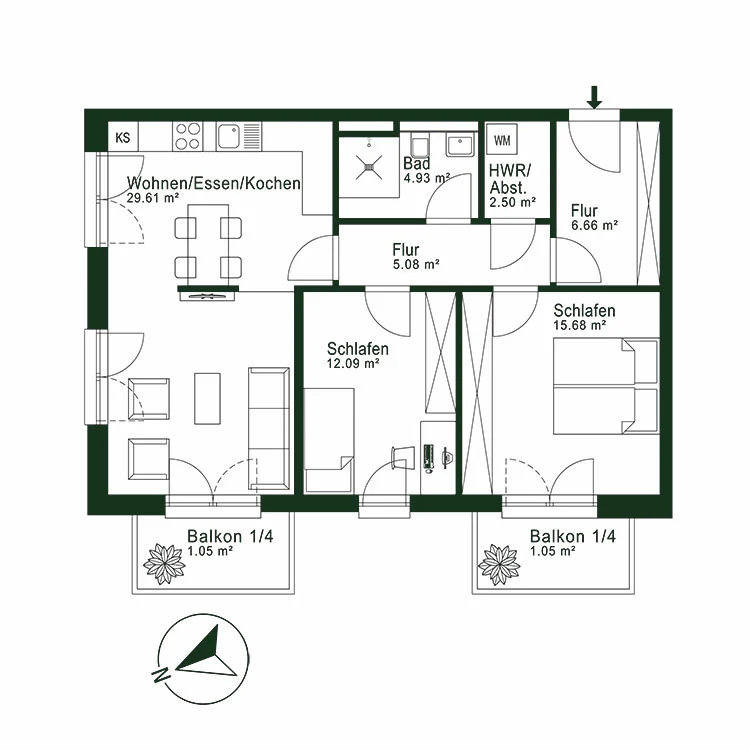 Grundriss Wohnung 09