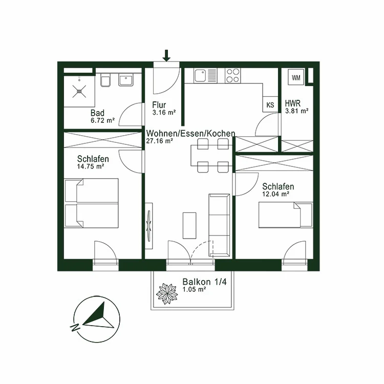 Grundriss Wohnung 20