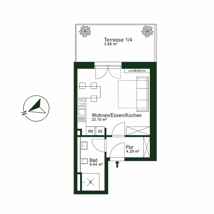 Grundriss Wohnung 24